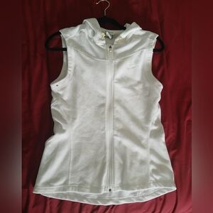 Vtg Nike White Fleece Vest